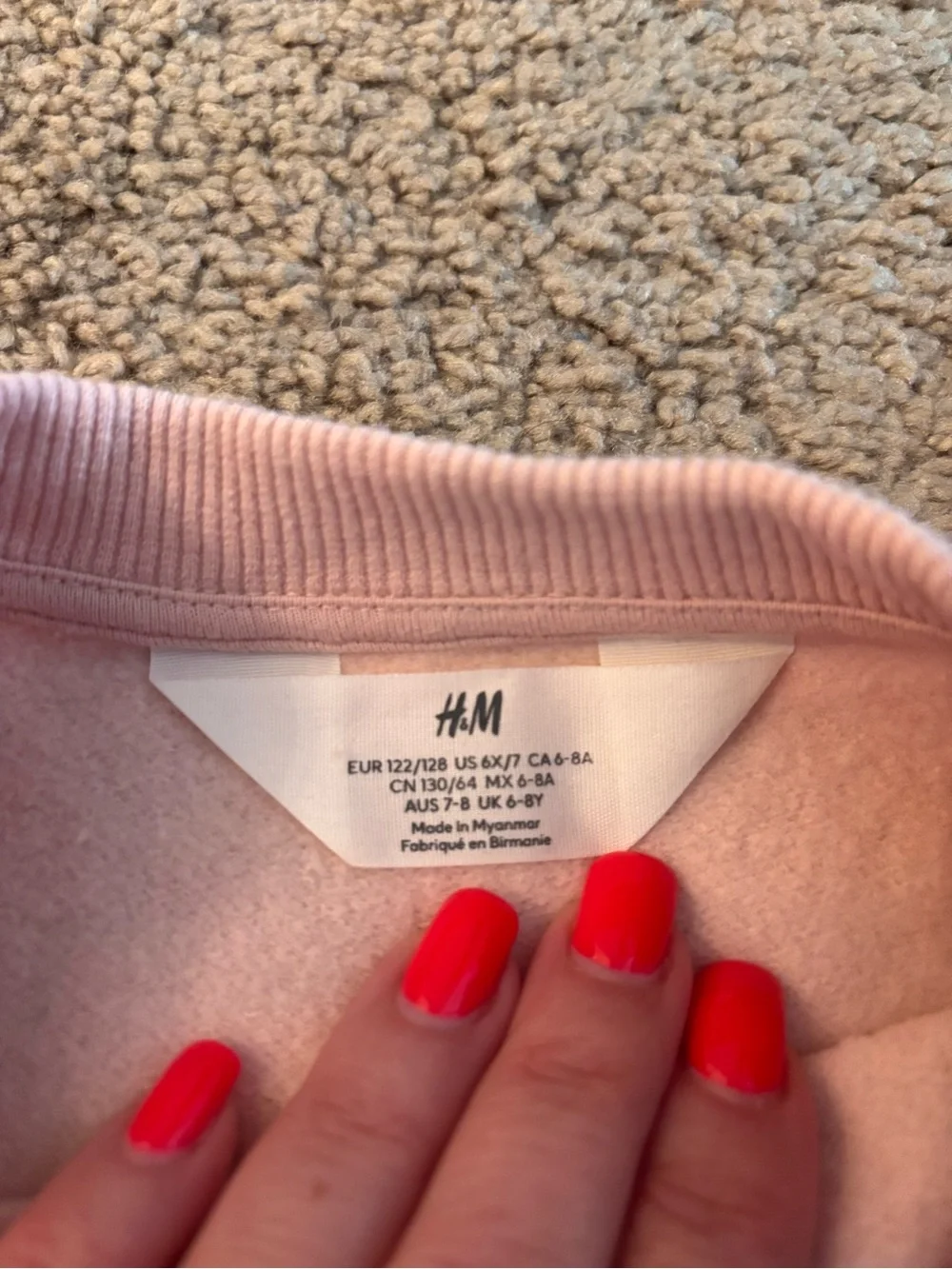 H&M Light Pink Ruffle Shoulder short Set